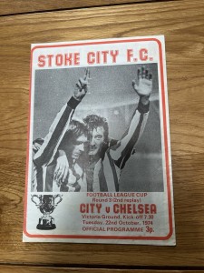 Stoke City v Chelsea League Cup 2nd Replay Programme 1974/75 for sale on Ebay