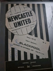 1967/68 Newcastle United v Blackpool Reserves Central League for sale on Ebay