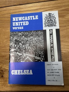 Newcastle United v Chelsea Programme 1974/75 for sale on Ebay