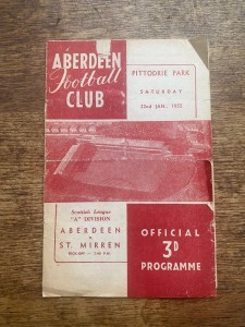 Football Programme Aberdeen v St Mirren Scottish 
