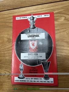 Liverpool v Chelsea Programme 1974/75 for sale on Ebay