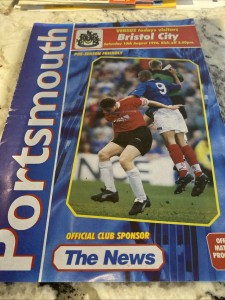10-08-96. Portsmouth V Bristol City. Pre Season Friendly for sale on Ebay