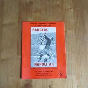 Rangers v Napoli Friendly 1958/9 for sale on Ebay