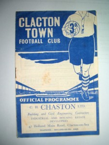 CLACTON TOWN V MARCH TOWN ( ECL ) 31ST AUGUST 1957 ) for sale on Ebay