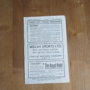 Cardiff v Walsall Div 3 South 1946/7 for sale on Ebay