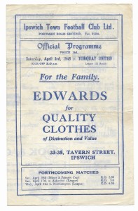 1947/48 Division 3 South - IPSWICH TOWN v. TORQUAY UNITED for sale on Ebay