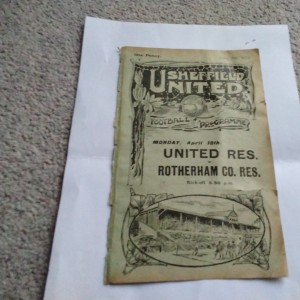 Sheffield United v Oldham Athletic Reserves Football Programme 8/4/1922. for sale on Ebay