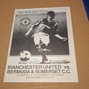BERMUDA & SOMERSET V MANCHESTER UTD 1987 FRIENDLY FOOTBALL PROGRAMME GEORGE BEST for sale on Ebay