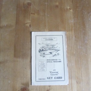 Middlesbrough v Liverpool Div 2 1955/6 for sale on Ebay