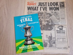 FA Cup Final 1976 Manchester United V Southampton + Newspaper Match Report for sale on Ebay