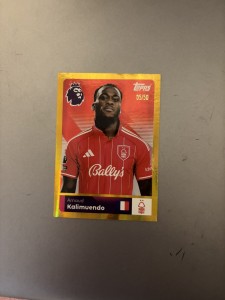 Topps Premier League 2026 Kalimuendo Parallel Sticker 05/50 Nottingham Forest for sale on Ebay