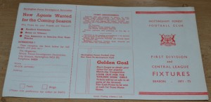 1971-72 TRI FOLD FIXTURE LISTS 1st DIVISION/CENTRAL LEAGUE NOTTINGHAM FOREST FC. for sale on Ebay
