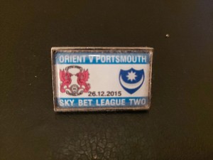 ORIENT v PORTSMOUTH FC 2015/16 ENAMEL MATCHDAY 26/12/2015 ENAMEL PIN BADGE. for sale on Ebay