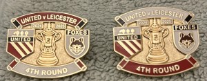 Manchester United 2 X F A Cup Match Day Badges v Leicester City. 2024/25 for sale on Ebay