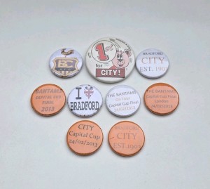 RARE BRADFORD CITY SET OF 9 BUTTON BADGES for sale on Ebay