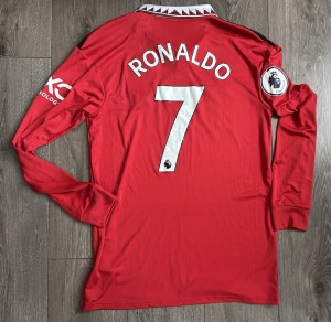 Manchester United Authentic Ronaldo Home Shirt Long Sleeve Adidas Medium Shirt for sale on Ebay