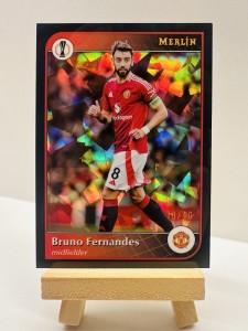 Topps Merlin 2025 Bruno Fernandes /10 Black Cracked Ice Manchester United 10/10 for sale on Ebay