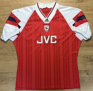 ORIGINAL ARSENAL 1992/94 Home Football Shirt XL ADIDAS Rare JVC for sale on Ebay