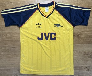 ORIGINAL ARSENAL 1989/91 Away Football Shirt SMALL ADIDAS Rare JVC for sale on Ebay