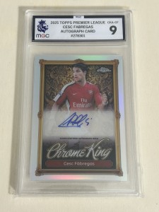Topps Premier League Chrome King Auto Cesc Fàbregas Arsenal Graded MGC 9 Auto 10 for sale on Ebay