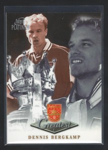 FUTERA PLATINUM 1999 - DENNIS BERGKAMP - ARSENAL -  GREATEST CARD for sale on Ebay