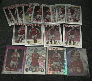 Arsenal Women Topps Chrome Champions League 23/24 Card- Little, Mead, Caldentey for sale on Ebay