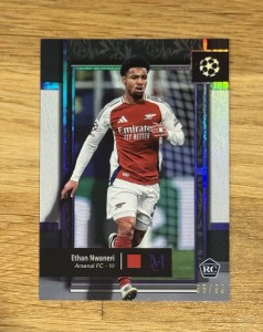 24/25 Topps Museum UCC Ethan Nwaneri Arsenal /99 RC for sale on Ebay