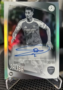 Topps UCC Flagship 25/26 William Saliba Arsenal 22/75 Black White for sale on Ebay