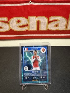 Topps Merlin 2025 William Saliba Arsenal Gamers Card 2/75 KIT NUMBER MATCH! for sale on Ebay
