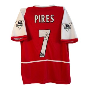 Robert Pires Signed Shirt ARSENAL 02-04 PROOF ACG AUTHENTICATION LOA COA for sale on Ebay