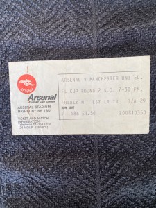 Arsenal v Manchester United  1977/78 League /Worthington /  Cup Ticket for sale on Ebay