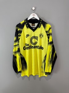 BORUSSIA DORTMUND 1992/93 HOME SHIRT  (L)  NIKE ORIGINAL VINTAGE FOOTBALL SHIRT for sale on Ebay