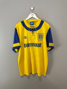 PARMA 1993/95 HOME SHIRT  (XL)  UMBRO ORIGINAL VINTAGE FOOTBALL SHIRT for sale on Ebay