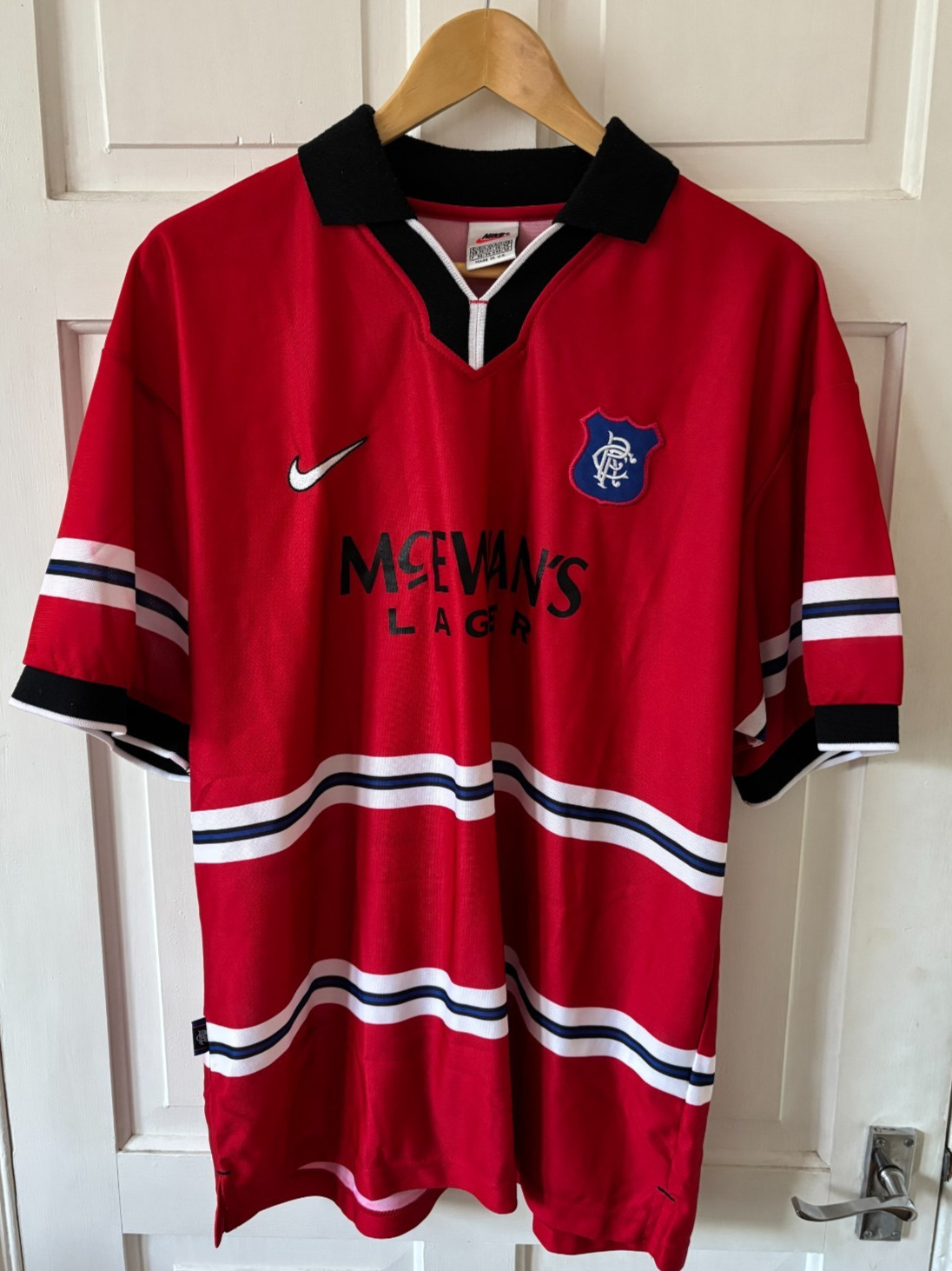 NIKE GLASGOW VINTAGE 2007 RANGERS RED AWAY SHIRT SIZE XL. for sale on Ebay