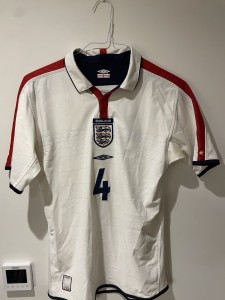 England Football Shirt 2004 Euros Size S - Number #4 Steven Gerrard for sale on Ebay