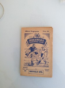 MILLWALL V SHEFFIELD UNITED 29.03.1954 FLOODLIT LEAGUE FRIENDLY MATCH for sale on Ebay