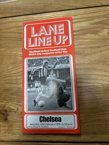 Sheffield United v Chelsea Programme 1974/75 for sale on Ebay