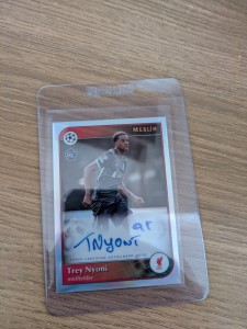 UCC Topps MERLIN 24/25 Trey Nyoni Rookie Autograph Card Liverpool FC for sale on Ebay