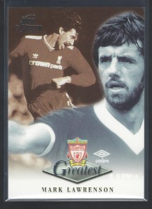 FUTERA PLATINUM 1999 - MARK LAWRENSON - LIVERPOOL  GREATEST CARD for sale on Ebay