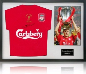 Signed Steven Gerrard Liverpool Shirt Signed Display for sale on Ebay