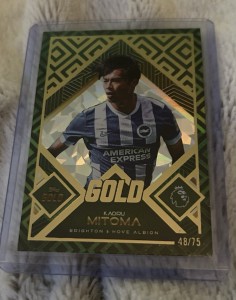 Kaoru Mitoma /75 Topps Gold 2024-25 Green Refractor Brighton Japan for sale on Ebay