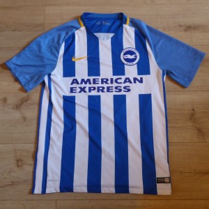 Brighton & Hove Albion 2017/18 Home Football Shirt, Medium - Excellent Condition for sale on Ebay