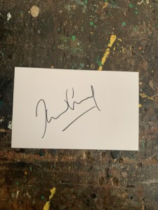David Ginola Autograph Hand Signed White Card Aston Villa Newcastle Tottenham for sale on Ebay