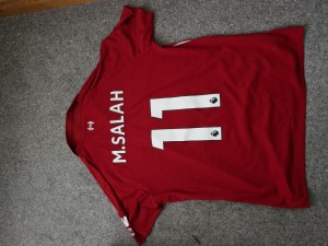 Liverpool Home Shirt 18/19 Size L Printed With Salah 11 for sale on Ebay