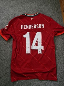 Liverpool Home Shirt 21/22 Size L Henderson 14 Printed for sale on Ebay