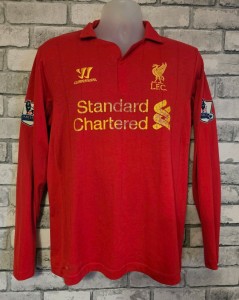 Liverpool Football Shirt 2012 Suarez Size Adults Medium Long sleeves for sale on Ebay