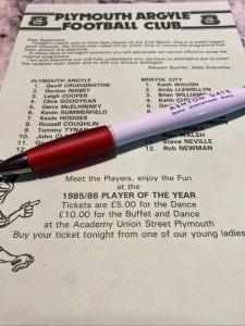 29-04-86. Plymouth Argyle V Bristol City Postponed Insert. for sale on Ebay