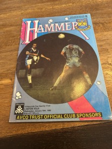 West Ham United v Aston Villa 1988/89 League Cup Quarter Final for sale on Ebay