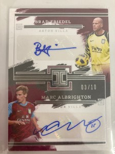 PANINI IMPECCABLE PL 2023-24 FRIEDEL/ALBRIGHTON ASTON VILLA DUAL AUTO 03/10. for sale on Ebay