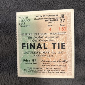 1957 FA Cup Final Aston Villa v Manchester United Match Ticket for sale on Ebay